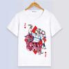 Anime JoJos Bizarre Adventure Summer Short Sleeve Cartoon Print White Modal Women And Men T-Shirt