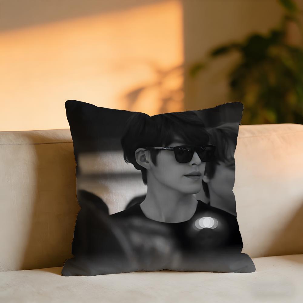 

Kim WooBin Cushion Cover Cozy Velvet Throw PillowSoft Warm Cushion For Sofa Bed 30x30 cm