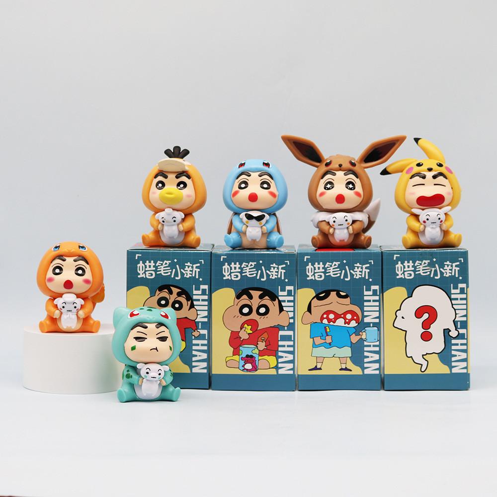 Crayon Chan Shin Psyduck Bulbasaur Charmander Design Ornaments Modeling