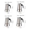 Octagonal Moka Pot Aluminum/Stainless Steel Stovetop Espressos Maker Multi-Purpose Coffee Pots for Outdoor Home Kitchen Office