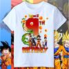 2026 Summer New Dragon Ball BIRTHDAY Kids Shirt Boy Girl Tshirt 012 Years Old Fashion Casual Y2K Shortsleeved Trendy Clothing