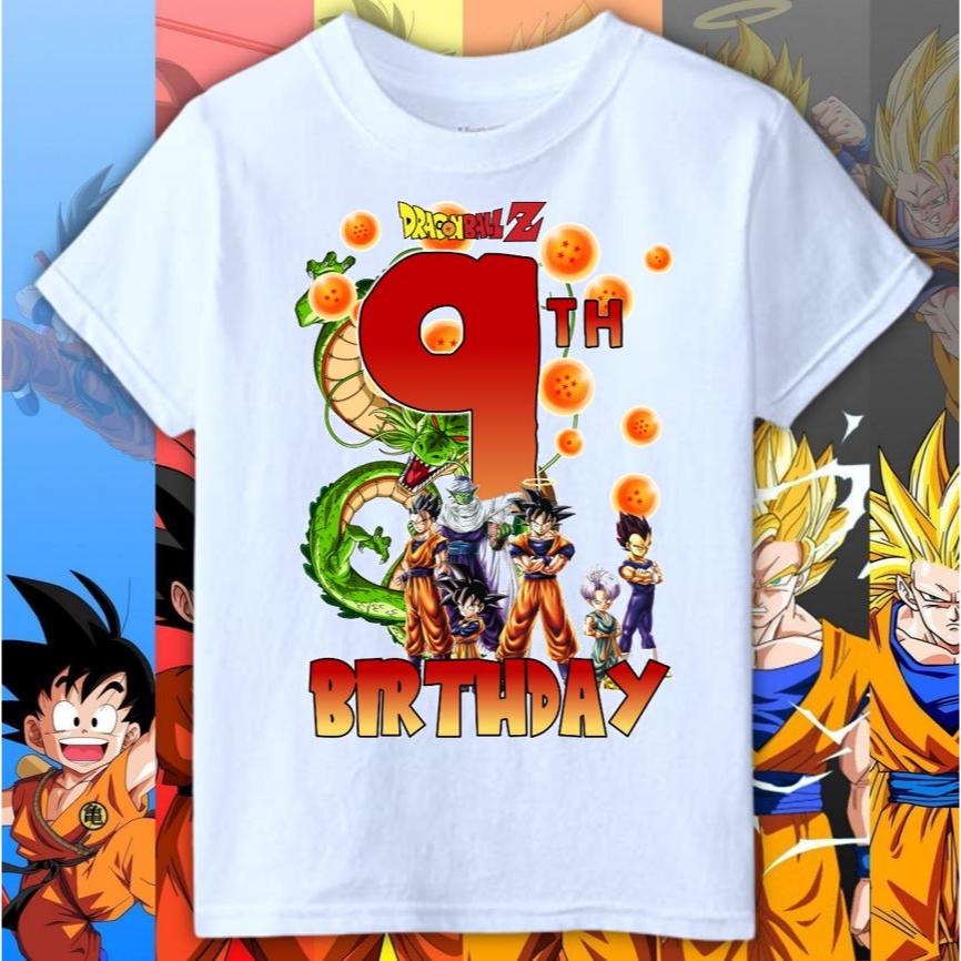 2026 Summer New Dragon Ball BIRTHDAY Kids Shirt Boy Girl Tshirt 012 Years Old Fashion Casual Y2K Shortsleeved Trendy Clothing