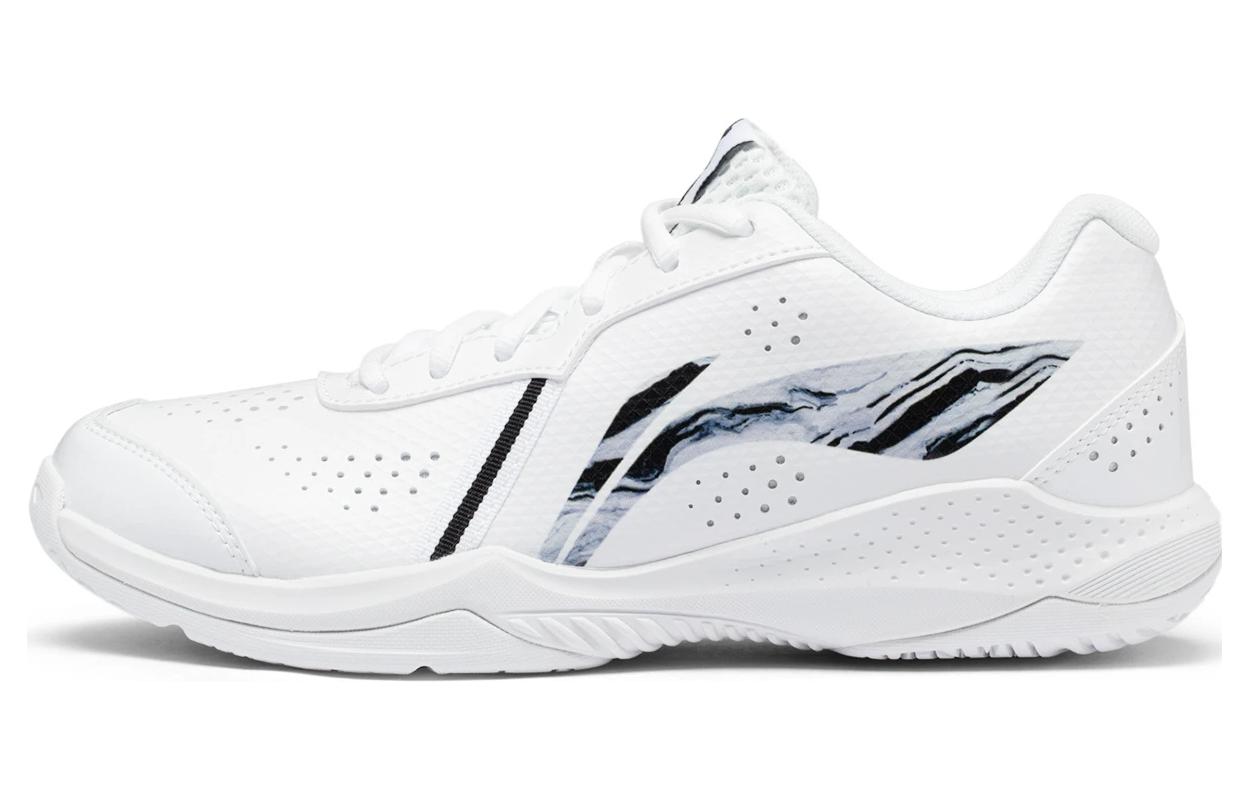 Li Ning Thunder LITE Slip Resistant Abrasion Resistant Low top Badminton Shoes Unisex White AYTS020-7 37.5