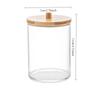 Circular Cotton Swab Box With Transparent Plastic Bamboo Cover And Dust-Proof Makeup Remover Cotton, Simple Jewelry Storage
