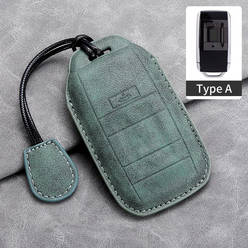 

Leather Car Smart Key Cover Case For Rolls-Royce Cullinan Phantom Ghost Wraith Dawn Key Case Shell Buckle Keychain Accessories