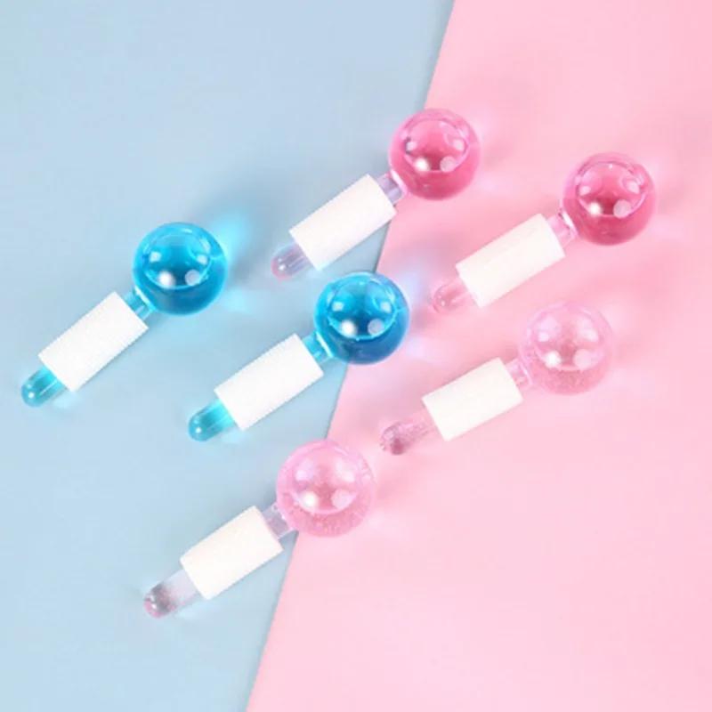 Ice Hockey Beauty Ball Pink Crystal Ice Hockey Ice Therapy Face Massage Glass Ice Ball Beauty Ball