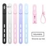 Silicone Cable Wrap 10Pcs Organizer Management Ties Reusable Cord with High Elasticity Adjustable Portable Holder Anti-Lost Soft Rubber Strap