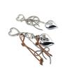 Heart Shape Bow Tie Keychain Pendant Lightweight Bag Charm Suitcase Backpack Wallet Keyring Fashion Accessory