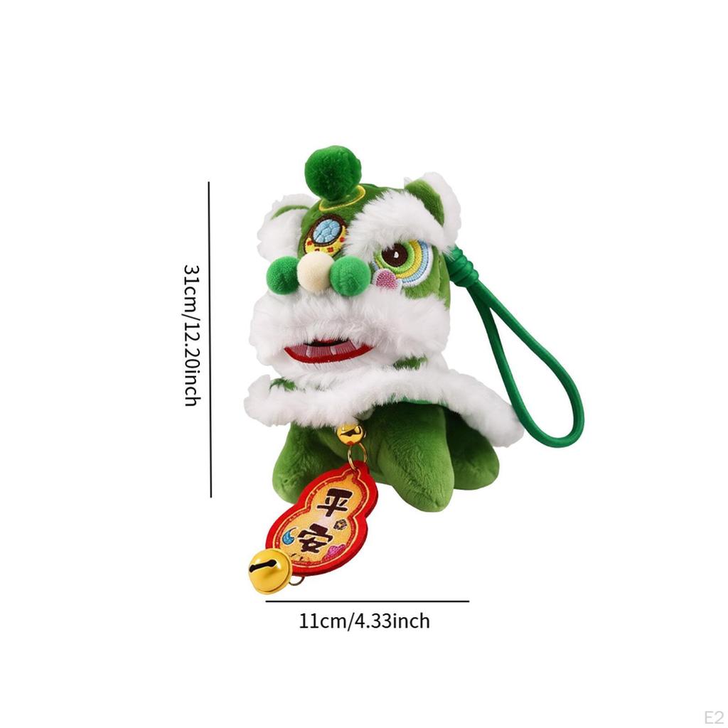 Dance Lion Hanging Ornament Chinese Year Decoration Spring Festival Decor Rear View Mirror