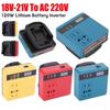 1 Stück 18V 20V auf 220V Batterie-Wechselrichter Multifunktional 120W Intelligenter Transformator Doppelstecker Haushalt Außenbereich Arbeitswechselrichter