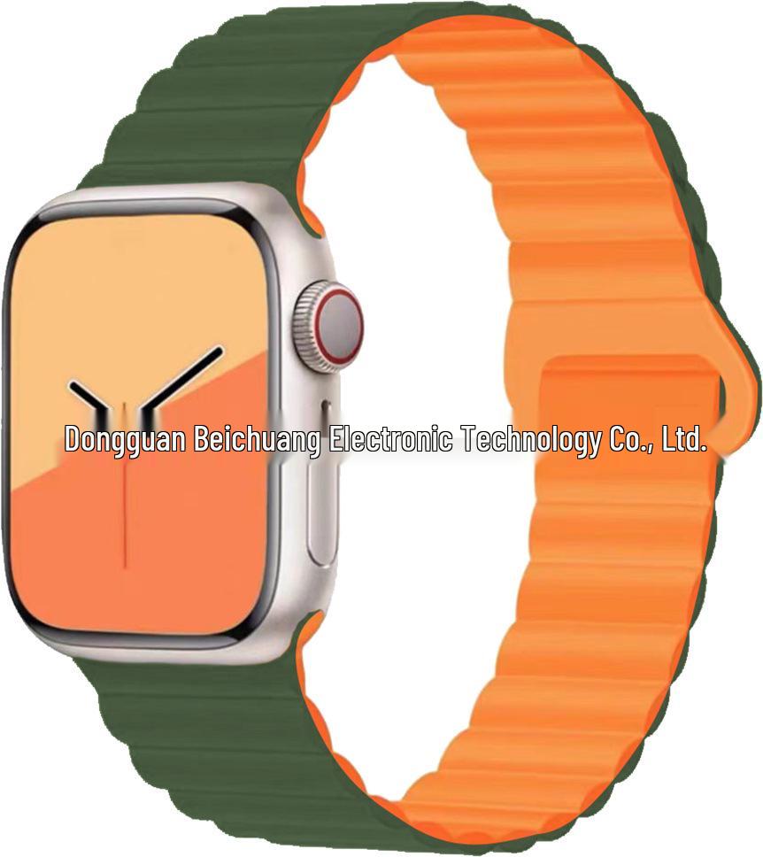 Two-Color Silicone Strap for Apple Watch 10/SE Creative S9