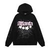 Felpa Sp5der FW23 Unisex Streetwear Pullover Felpa Con Stampa Ragnatela Vestibilità Larga Misto Cotone