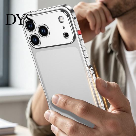 Odnímatelný chránič objektivu fotoaparátu Kovové pouzdro pro iPhone 18 Pro a Max, Tenký magnetický nárazník odolný proti poškrábání Chladicí rám s