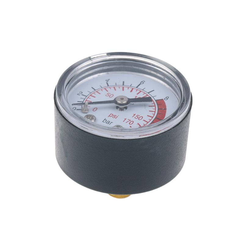 Pressure Gauge Air Compressor Pneumatic Hydraulic Fluid 0-12Bar / 0-170Psi Easy To Read Dial Measuring Instrument