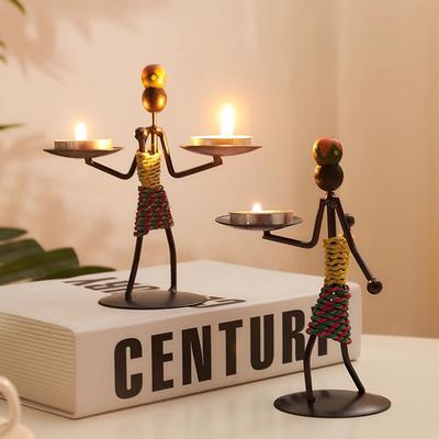 1ks Retro a individualistický železný svícen Ozdoby Kreativní a neformální Dekorace atmosféry stolu v restauraci a baru