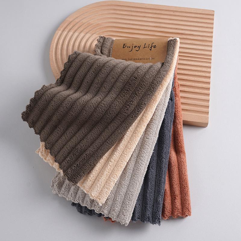 All Cotton Kitchen Cleaning Cloth Set 5PCS Super Absorbent Dish Towels for Restaurant Use Durable Material