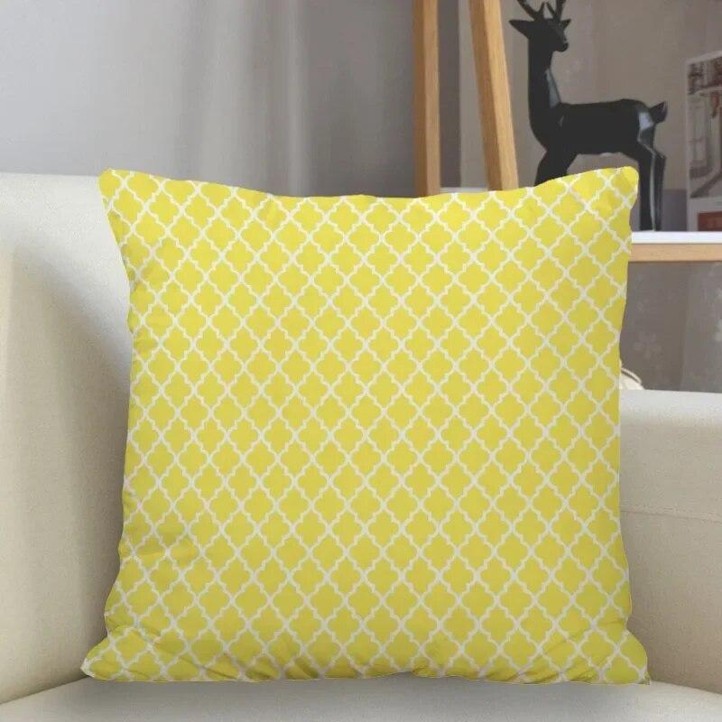 Striped Color Pillowcase Square Cover Zipper