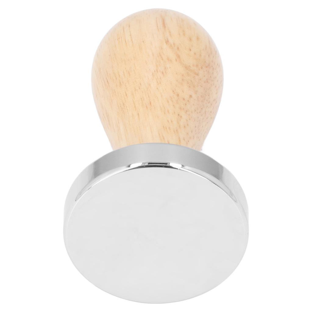 Coffee Tamper Detachable Food Grade Stainless Steel Flat Bottom Coffee Powder Press Hammer with Wooden Handle