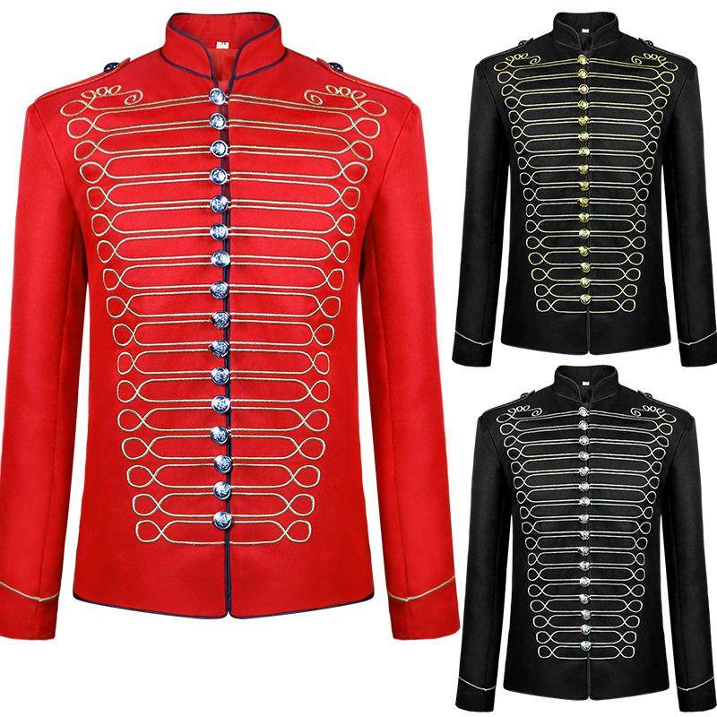 New Halloween Amazon Wish Medieval Men's Retro Gothic Steam Drummer Costume in Stock