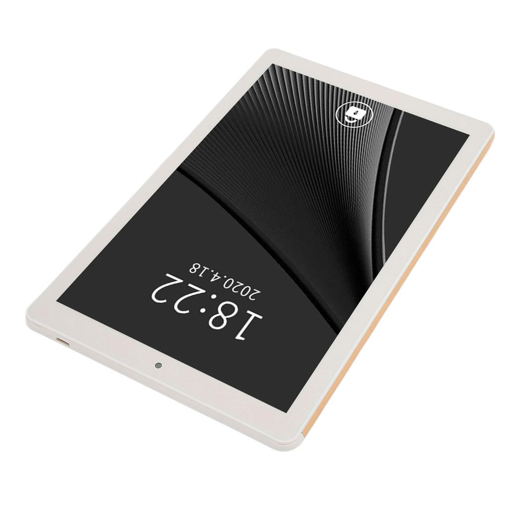 Für Android 11 Tablet 10 Zoll IPS HD-Bildschirm 3 GB 64 GB 8-Kern-Prozessor Tablet mit 3G-Netzwerk 5G WIFI 100–240 V Gold EU