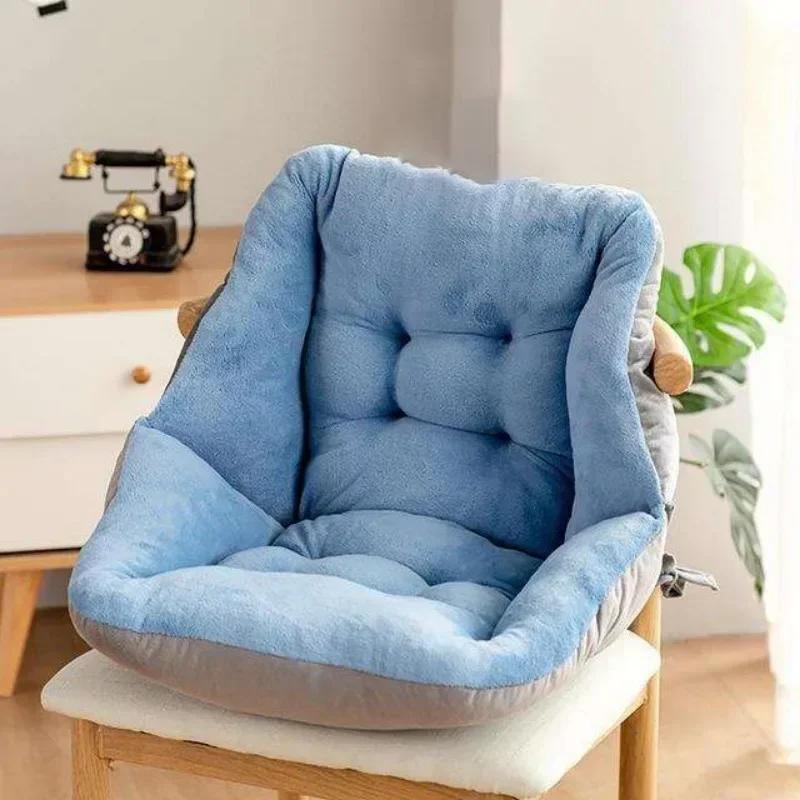 Plush Dining Chair Cushion Thickened Warm Cushion In Winter Office Lumbar Cushion Computer Chair Cushion Warm One-piece Cushion
