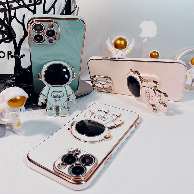 Suitable for Apple 15 Phone Case, Astronaut IPhone16promax14, Electroplated Silicone 13 Full Package