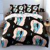 Abstract Art Decor Set Plush Bedding Set with 1 Duvet Cover 2 Pillowcases Single Double King Queen, Gift