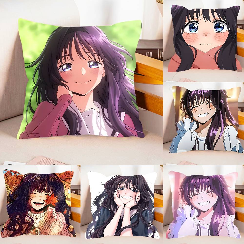 Kawaiiwaguri Anime KaorukoS Case Plush Fabric Soft Pillowcase Double Sided Print Cushion Cover Household Gifts