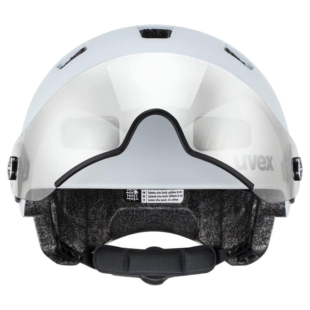 Uvex Rush Visor Bicycle Helmet with LED CE Made In Sizes Cm Light, Certified, Germany, 58-61