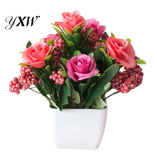 Fake Flower Realistic Artificial Bonsai Decorative UV Resistant Potted Pot DIY Crafts Home Decor Simulation