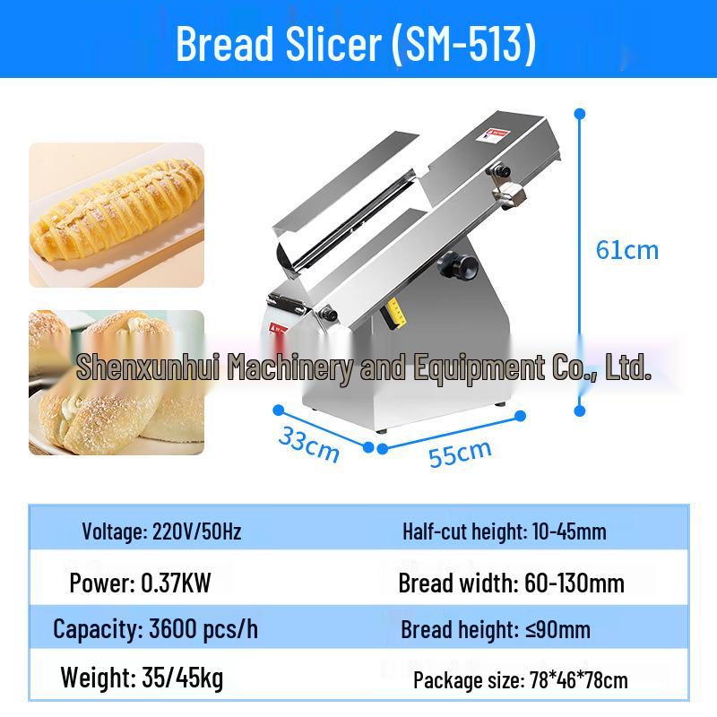 SM-513 Caterpillar Bread Slicer - Professional Kitchen Baking Equipment