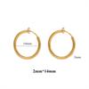 10pcs 304 Stainless Steel 2mm Wire Ear Clips Fake Hoop Earrings for Women Without Ear Holes Clip DIY Jewelry Making Accessories