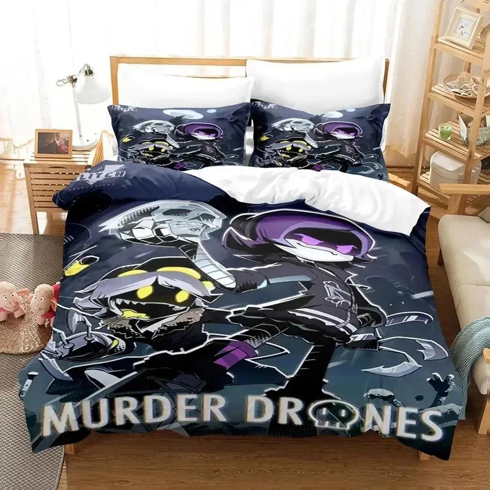 Anime Murder Drones Printed Bed Set Duvet Cover Pillowcase Bedding Set Bed Linen Sheet Quilt Cover Full Queen King Size