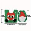 Santa Toilet Seat Cover Set 2PC, Christmas Bathroom Decor Santa on The Toilet Seat Cover and Mat for Xmas