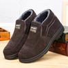 Erkek Bilek Botları Moda Siyah Kısa Botlar Erkekler İçin Sıcak Peluş Ayakkabılar Erkek El Yapımı Yumuşak Spor Ayakkabılar Erkek Açık Hava Yürüyüş Düz Ayakkabılar