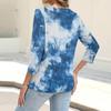 Women's Casual Fashion Floral Print Button 3/4 Sleeve Cardigan Top