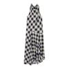 Women's Summer New European and American Fashion Retro Plaid Neck Collar Dress