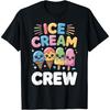 Funny Cute Kawaii Cartoon Summer Ice Cream Crew T-Shirt