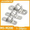 JUIDINTO U Shaped Pipe Clamp Type 2-10pcs Stainless Steel with Two Holes for Water Pipe Plumbing Piping Saddle Clip