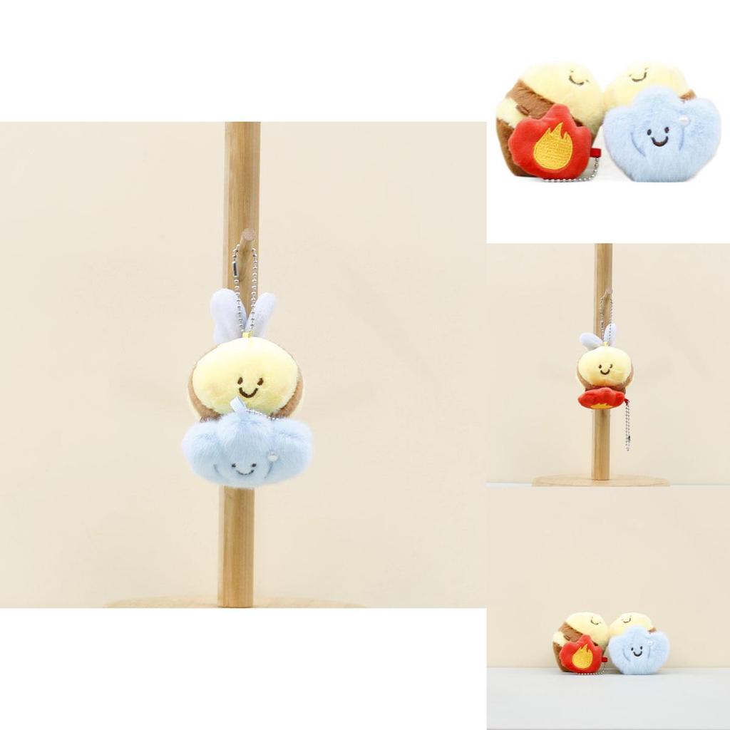 Charming Soft Bee Plush Keyring Magnet Accessory For Bags And Backpacks