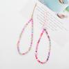 Color mobile phone chain beads selling devil's eye soft pottery mixed color mobile phone chain lanyard manufacturers.