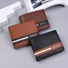 Men’s Leather Bifold Wallet RFID Blocking Short Wallet Slim Credit Card Holder ID Window Cash Pocket Casual Business Wallet