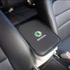 Car Armrest Box Mats Leather Center Console Covers Accessories For Skoda Octavia Superb Rapid Kodiaq Karoq Fabia Kamiq Roomster Citigo