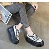 Modelo de espiga de trigo, zapatitos blancos, zapatos de mujer de un solo color, en la primavera de 2025, la nueva suela gruesa aumentará 8 cm, casual y versátil