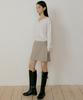 Lingseoul Merino Wool V-Neck Knit Top-Ivory