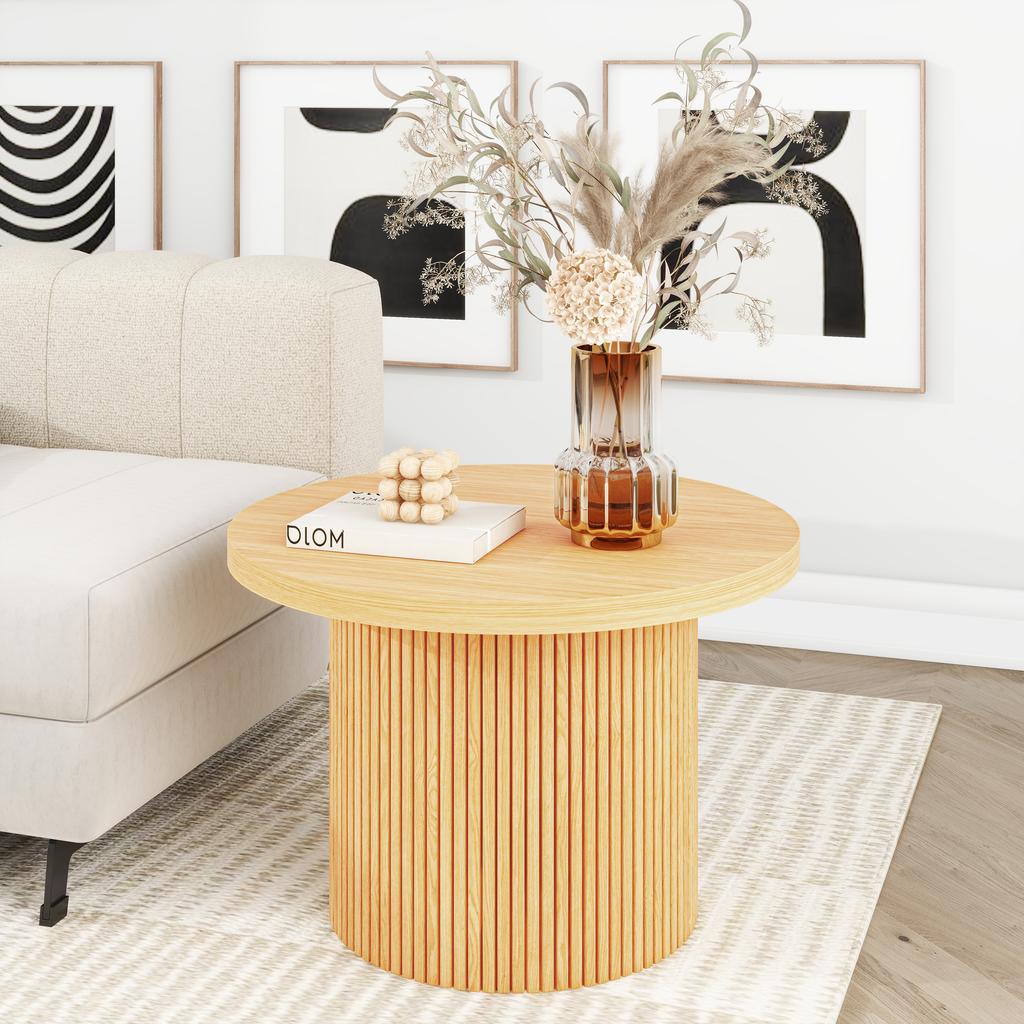 Solid Wood Round Coffee Table