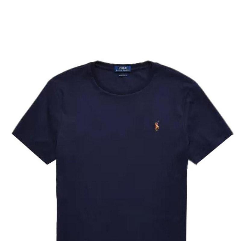 Polo Ralph Lauren Fw22 Solid Logo Slim Fit Short Sleeve T-Shirt Men Tops Navy MNPOTSH1N820101-410