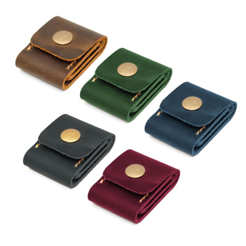 Foldable PU Leather Guitar Pick Holder - 3-Piece Case