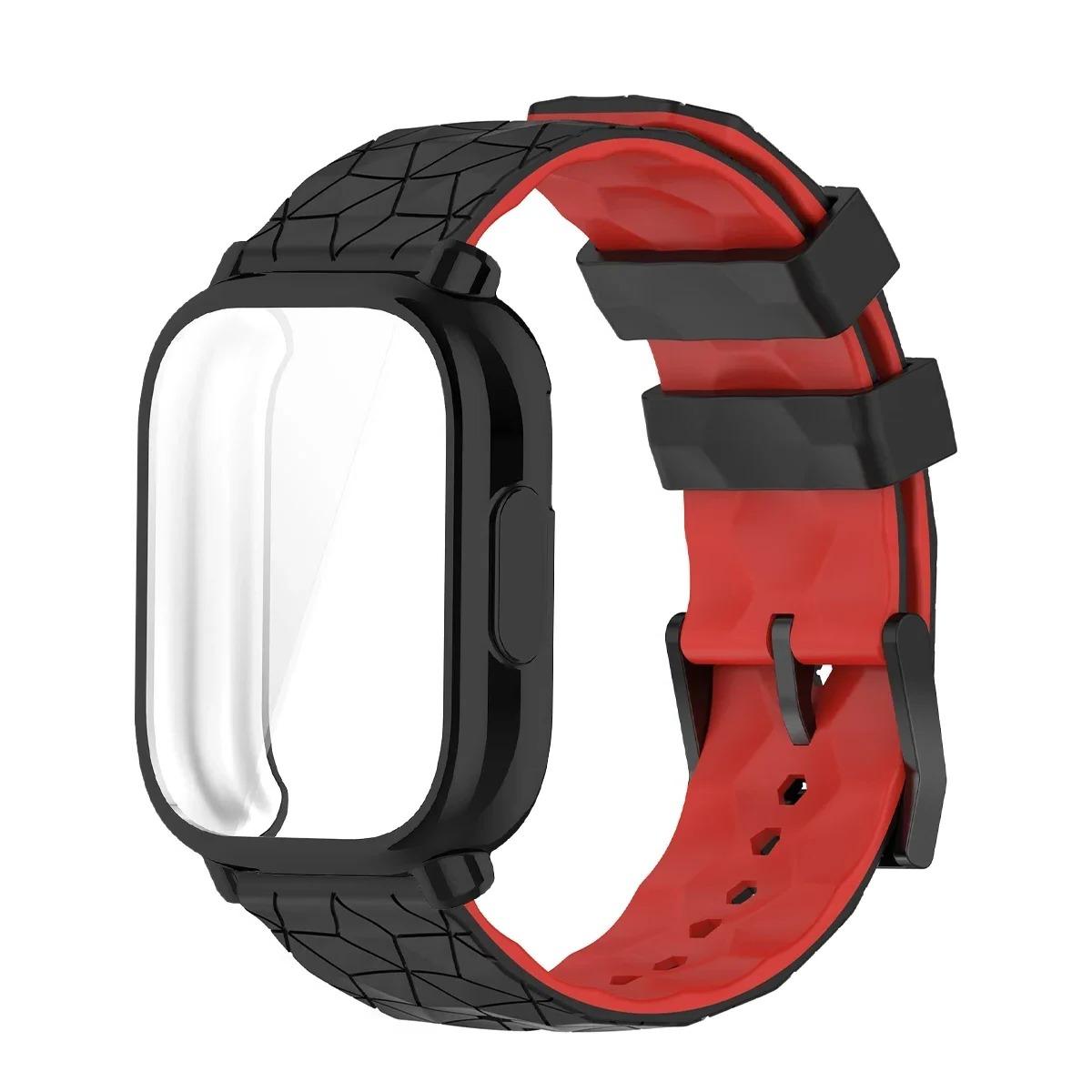 

Защитный чехол + силиконовый ремешок для Xiaomi Redmi Watch 5 Active / 5 Lite, полноэкранный, мягкий ТПУ-корпус, дышащий спортивный ремешок Redmi Watch 5 Lite