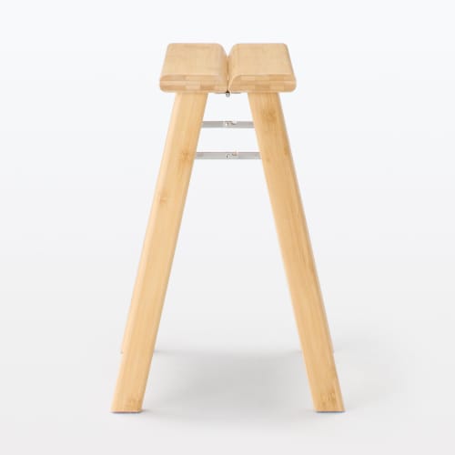 MUJI Foldable Stool Small Width 34 x Depth 31 x Height 45cm Bamboo Material 83497897